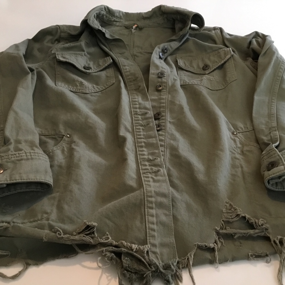 Free People distressed jacket